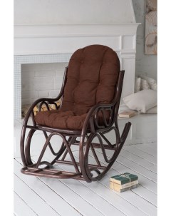 Кресло качалка 05 05 с коричневой подушкой темно коричневый Радуга
