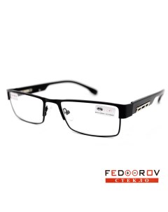 Готовые очки 019 со стеклянной линзой 1 00 без футляра черный РЦ 62 64 Fedrov