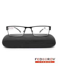 Готовые очки 019 со стеклянной линзой 1 00 c футляром черный РЦ 62 64 Fedrov