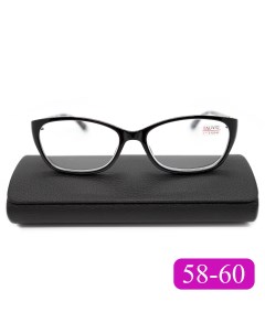 Готовые очки для чтения 0045 4 00 c футляром цвет черный РЦ 58 60 Salivio