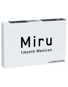 Линзы контактные 1month menicon ежемесячной замены 5 50 8 6 14 0 6 шт Miru