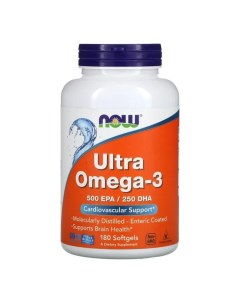 Омега 3 Ultra Omega 3 180 гелевых капсул Now