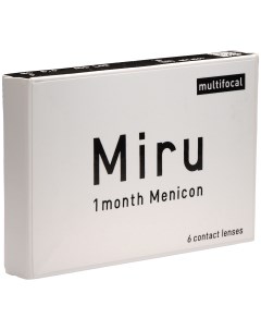 Мультифокальные линзы Miru Multifocal 6 линз R 8 6 SPH 0 75 Аддидация LOW 1 00 Menicon