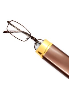Готовые очки 0 50 с футляром ручка широкая для чтения коричневый РЦ 62 64 Moct
