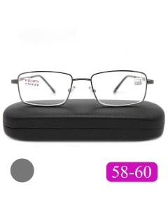 Готовые очки 569 со стеклянной линзой 0 75 c футляром цвет серый РЦ 58 60 Fedrov