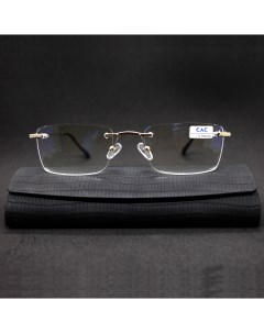 Безободковые очки 1037 1 50 c футляром антиблик цвет серый РЦ 62 64 Eae