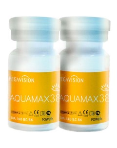 Контактные линзы 38 2 флакона по 1 линзе R 8 6 SPH 8 00 Aquamax