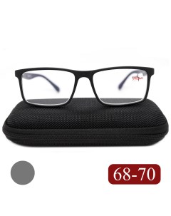 Готовые очки 0682 0 50 для чтения c футляром черно серый РЦ 68 70 Ralph