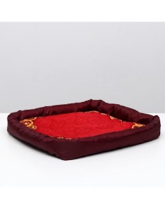 Лежанка для животных красный текстиль 42 х 42 х 5 Sima-land
