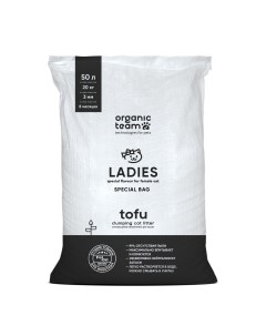 Наполнитель для кошачьих туалетов Tofu Ladies соевый 20 кг 50 л Organic team