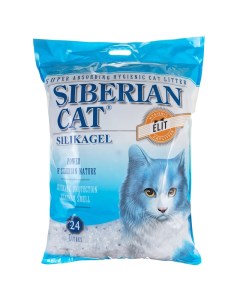 Впитывающий наполнитель Элита силикагелевый синие гранулы 24л Сибирская кошка