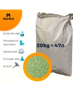 Наполнитель для кошачьего туалета TOFU комкующийся зеленый чай 20 кг Murkel