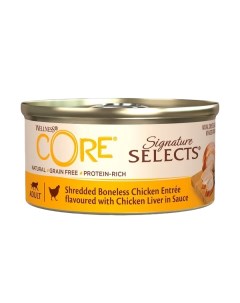 Консервы для кошек Signature Selects курица печень фарш в соусе 79г Wellness core