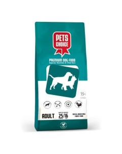 Сухой корм с курицей и рисом для молодых собак средних и крупных пород 15 кг Pet's choice