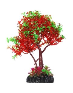 Растение аквариумное дерево зелено красное 22 см Уют