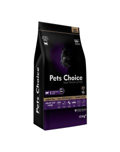 Сухой корм с ягненком для взрослых кошек 1 5 кг Pet's choice