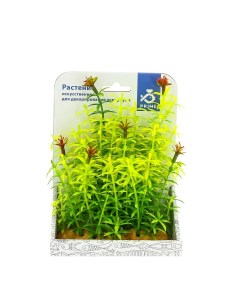 Растение для аквариума гигрофила красно желтая пластик 16см Nobrand