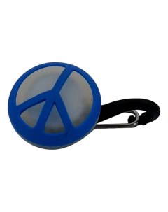 Брелок на ошейник для собак ClipLit Знак мира голубой пластик 4 1х2 5х1 3 см Nite ize