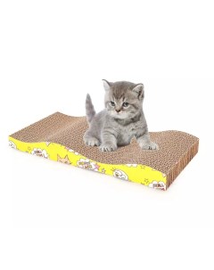 Когтеточка для кошек Волна разноцветная картон 43х20х4 см Family pet