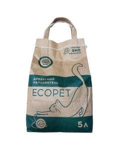 Наполнитель для кошачьего туалета EcoPet древесный 5л Nobrand