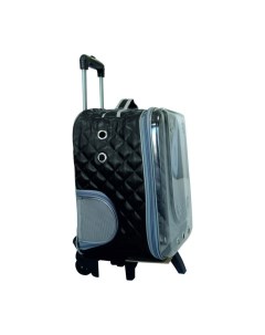 Рюкзак переноска для животных на колесах голубая текстиль 20x34x50 см N1