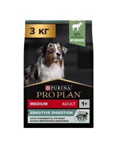 Сухой корм для собак OptiDigest Medium Adult для средних пород ягненок 3кг Pro plan