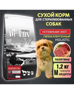 Сухой корм для собак De Lux STERILIZED BEEF гранула медиум телятина 1 2 кг Acari ciar