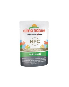 Влажный корм для кошек HFC Natural филе тунца и сардинки 55г Almo nature