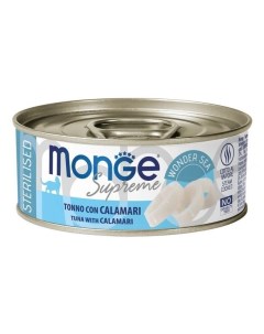 Влажный корм тунец с кальмаром для стерилизованных кошек 80 г Monge