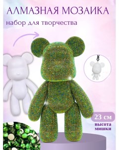 Алмазная мозаика фигурка мишка Bearbrick Зеленый Феникс