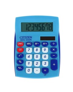 Калькулятор настольный Sdc 450 8 разрядный синий Citizen