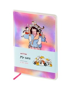 Записная книжка My cats А5 в линию интегральная обложка 80 листов Meshu