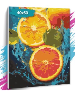 Картина по номерам Сочные апельсины GK0180 Холст на подрамнике 40х50 см Tt