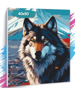 Картина по номерам Японский волк GK0405 Холст на подрамнике 40х50 см Tt