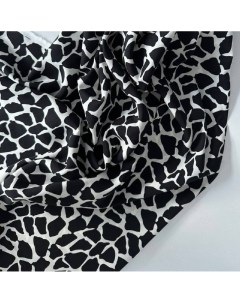 Ткань штапель жираф 07443 чёрный отрез 100x140 см Mamima fabric