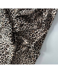 Ткань штапель с принтом 07486 леопардовый отрез 100x142 см Mamima fabric