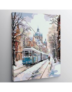 Картина по номерам Российский зимний городок p55679 30x40 см Red panda