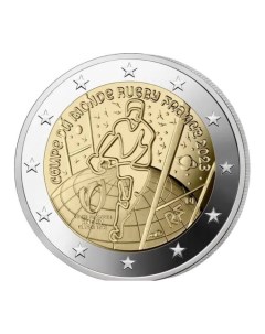 Монета 2 евро Чемпионат мира по регби Франция 2023 UNC Mon loisir