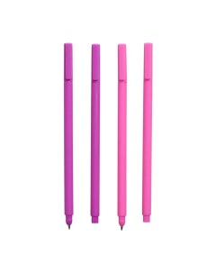 Набор шариковых ручек 0 7 мм розовый и фиолетовый корпус софт тач синие чернила 6 шт Nobrand