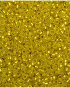 Бисер размер 11 0 цвет матовый внутреннее серебрение желтый 0006F 10 грамм Miyuki