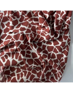 Ткань штапель жираф 07433 коричневый отрез 100x140 см Mamima fabric
