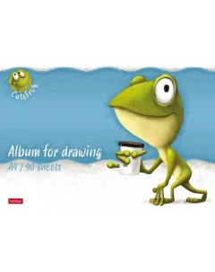 Альбом для рисования А4 40л Лягушонок Ден Hatber