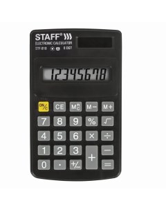 Калькулятор карманный STF 818 102х62 мм 8 разрядов двойное питание Staff
