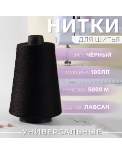 Нитки ПНК Кирова 100ЛЛ 10184464 5000 м цвет чёрный 6818 Пнк им. кирова