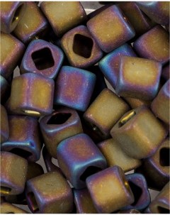 Бисер Cube размер 4 мм Матовый радужный пурпурный ирис 615 10 гр Toho