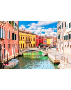 Алмазная мозаика Каналы Венеции 30х40 см Рыжий кот