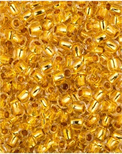 Бисер размер 11 0 Окрашенный изнутри хрусталь золотое покрытие 24К 701 10 гр Toho