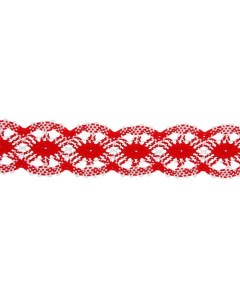 Тесьма плетёная в рулоне 20 м красно белая Nobrand
