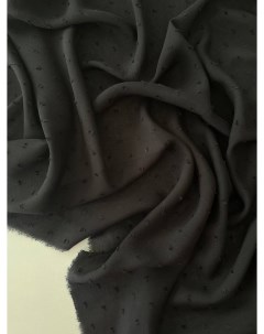 Ткань штапель жаккард 04030 чёрный мушка отрез 100x140 см Mamima fabric