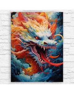 Картина по номерам на холсте Азиатский дракон 13533 В 60x80 Бруталити